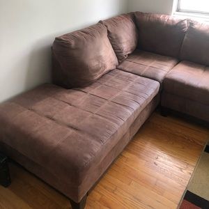 Brown sectional